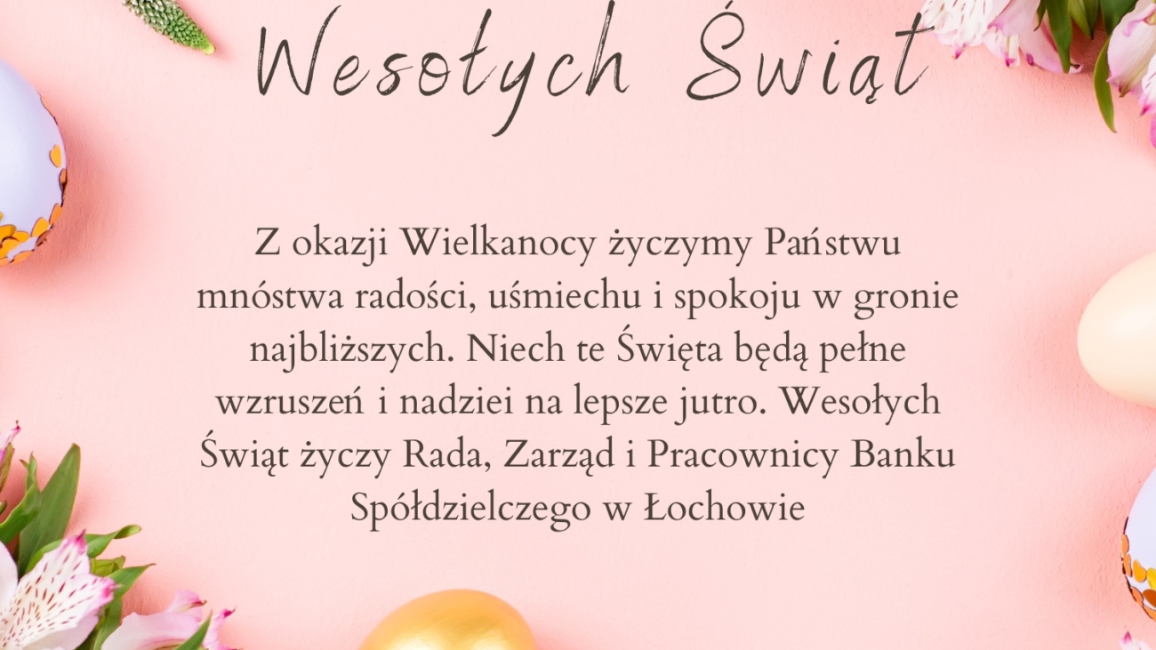 kartka z życzeniami Wielkanocnymi