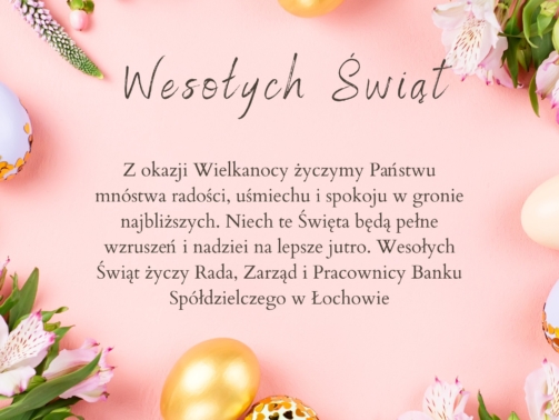 kartka z życzeniami Wielkanocnymi