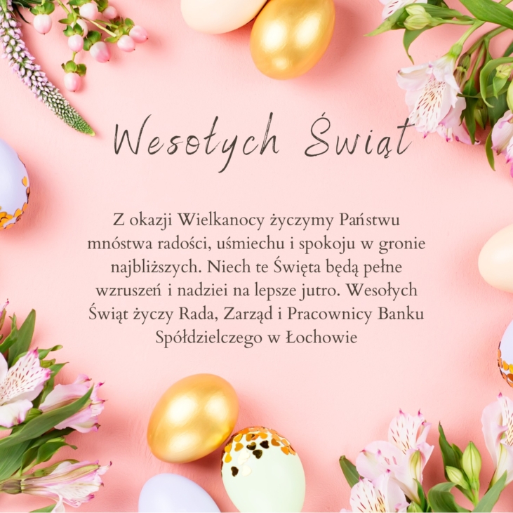 kartka z życzeniami Wielkanocnymi