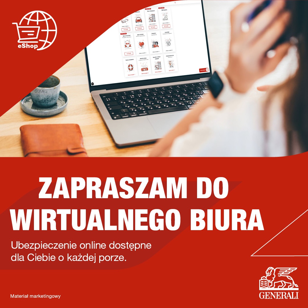 plakat zachęcający do skorzystania z oferty ubezpieczeń