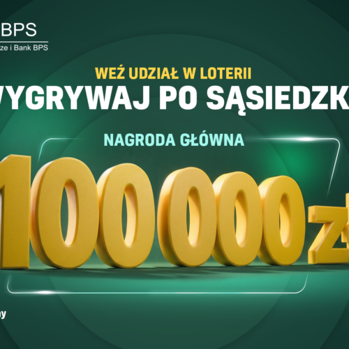 baner loterii dla klientów banku spółdzielczego