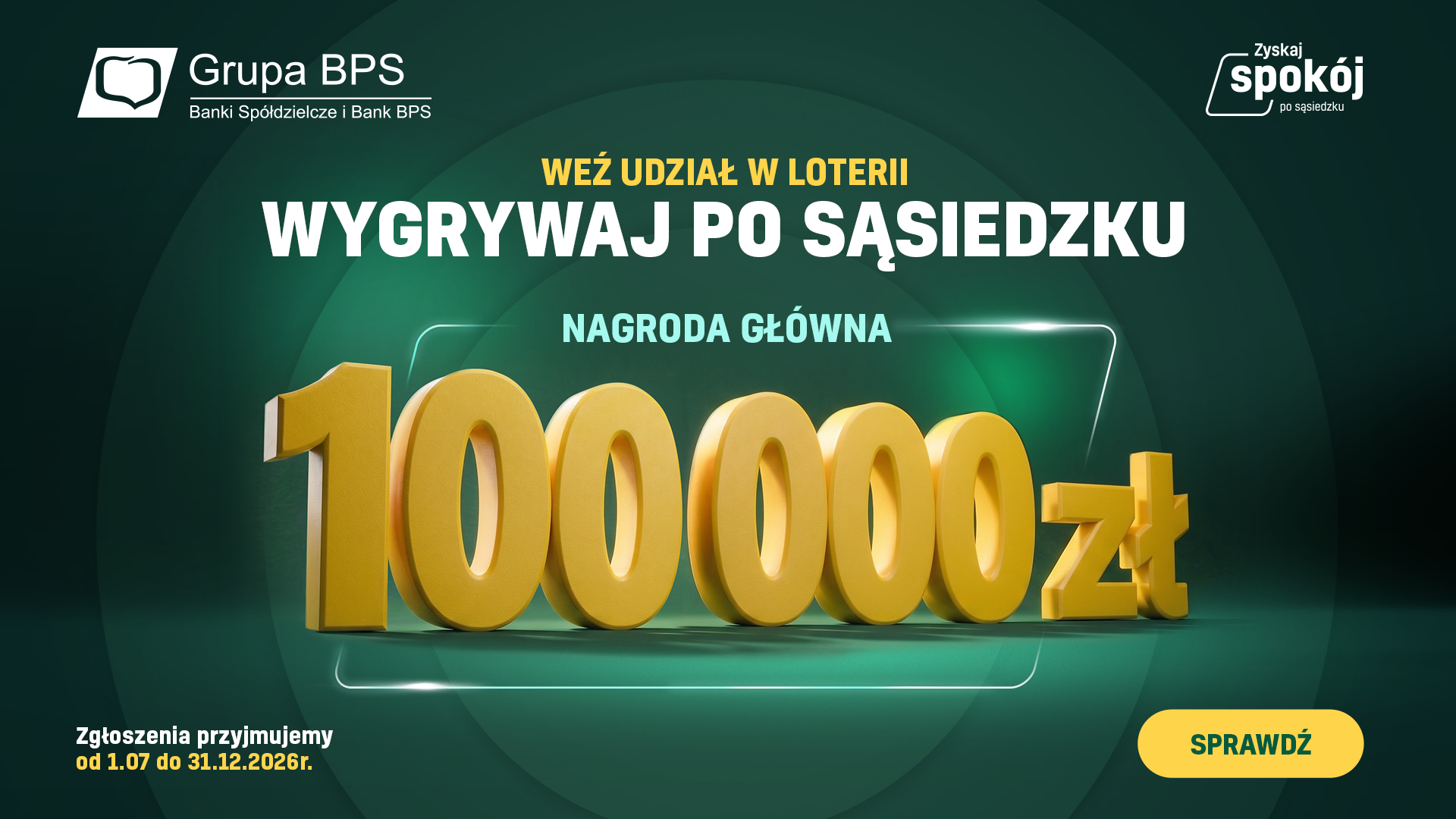 Loteria dla klientów Banku Spółdzielczego!